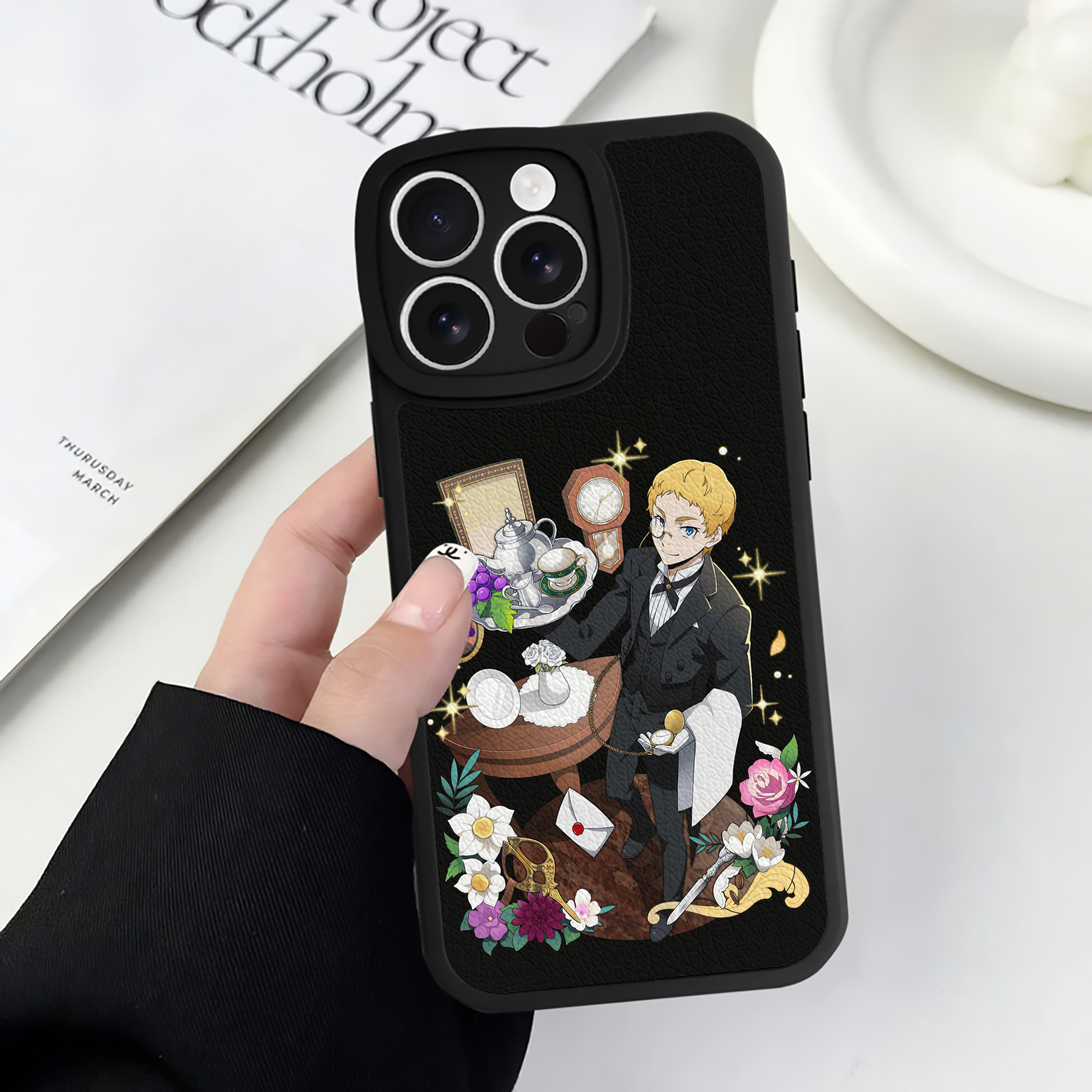 （画像用） 文豪ストレイドッグス Bungo Stray Dogs 【iPhone 16シリーズ対応】シリコンスマホケース（レザー調） 材質：シリコン